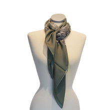 Load image into Gallery viewer, Scarf in 100% Silk - The Signature Collection - Eagle in green antracit - By Geijer